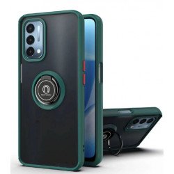 Tuff Slim Armor Hybrid Ring Stand Case for Nord N200 5G (T-MOBILE, METRO BY T-MOBILE) (Dark Green)